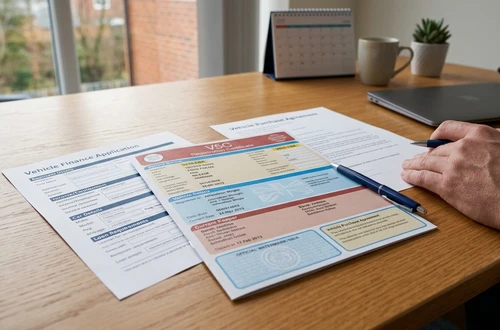 Meridian loan advisor reviewing documents with client